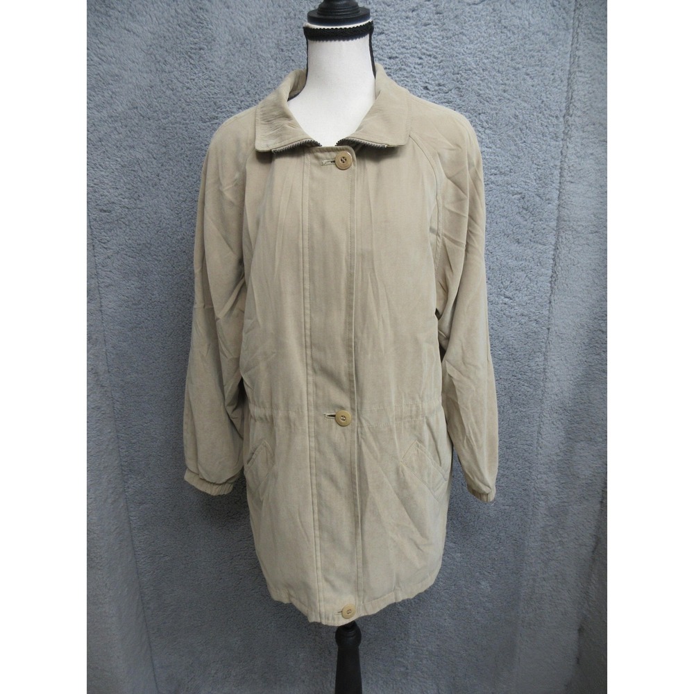 London Fog Rain Coat Women S Beige Water Resistant Quiet Luxury Classic Preppy